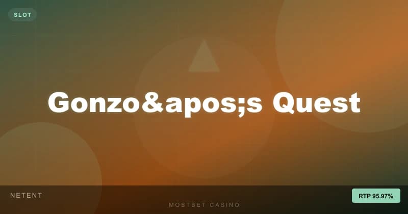 Gonzo's Quest - Mostbet casino oyunu