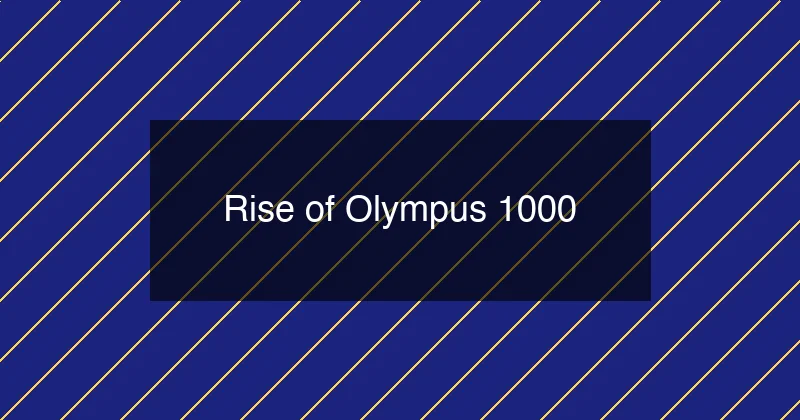 Rise of Olympus 1000 - Mostbet casino oyunu